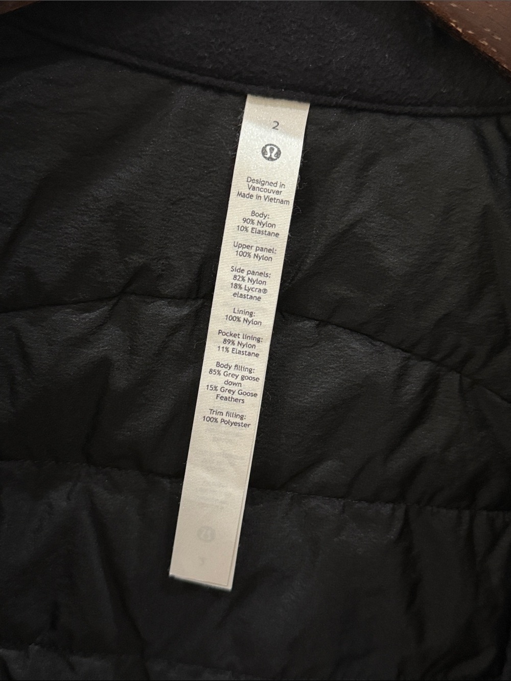 Lululemon Down For It All Women's Black Quilted Vest - Picture 9 of 9